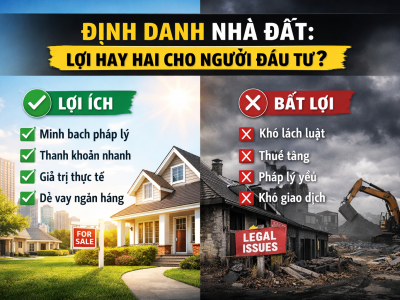 🔍 ĐỊNH DANH NHÀ ĐẤT: LỢI HAY HẠI CHO NGƯỜI ĐẦU TƯ?