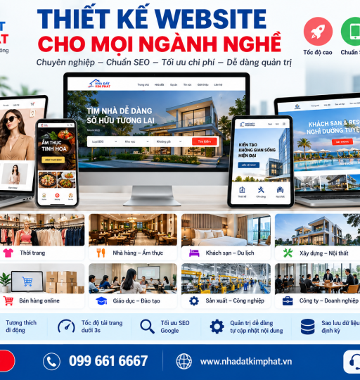 Thiết kế website cho mọi ngành nghề – Kim Phát